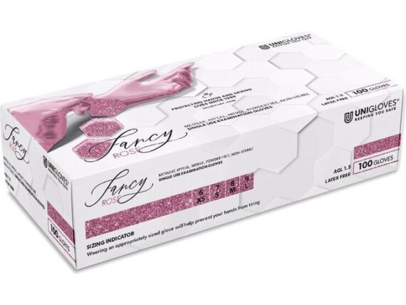 Gants en Nitrile - Rose - Taille S - 100pc