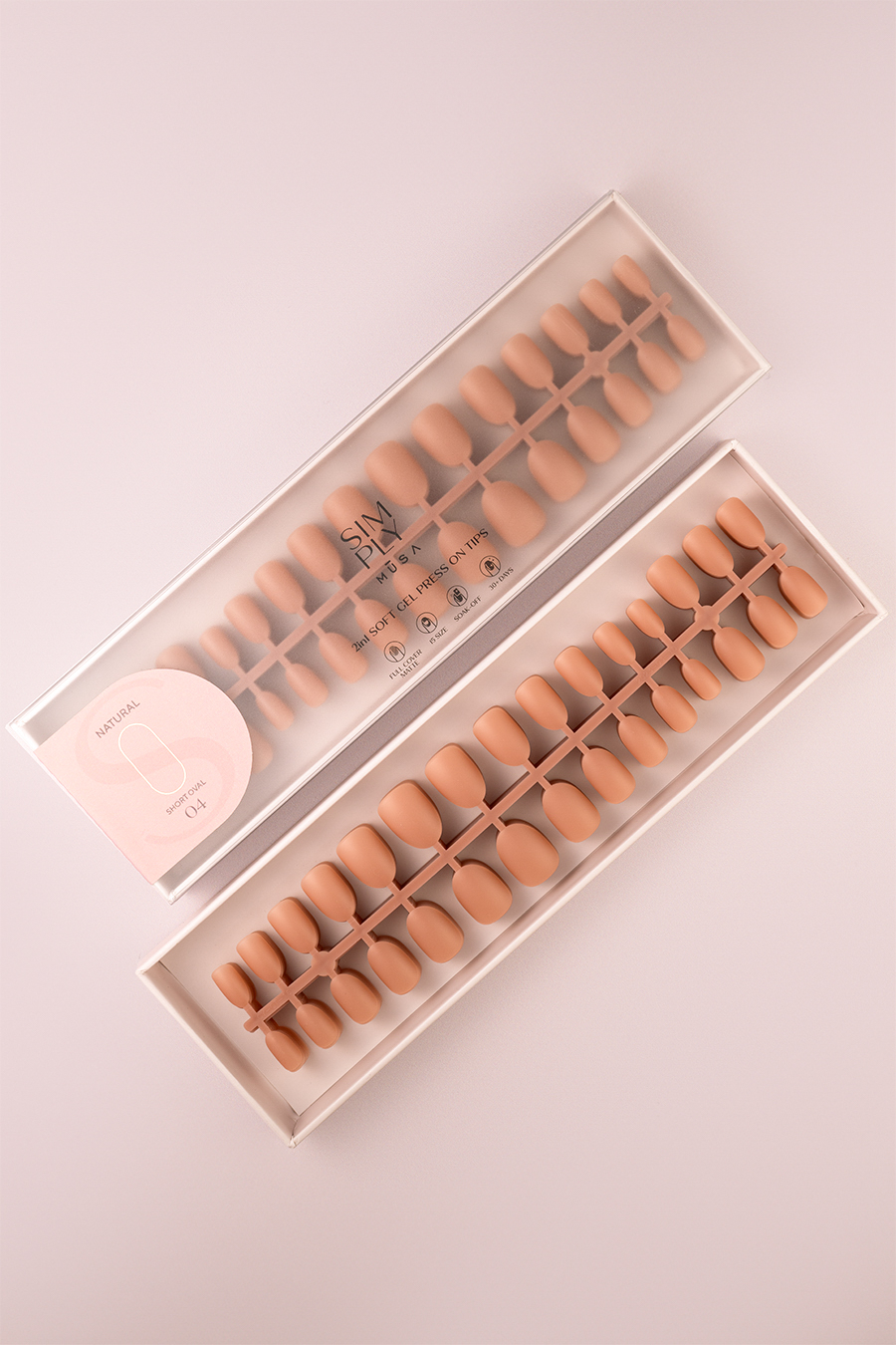 Soft gel press on Tip Natural Short Oval 04 – Image 2