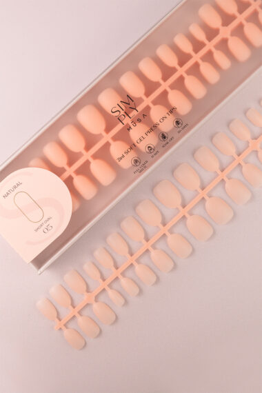 Soft gel press on Tip Natural Short Oval 05