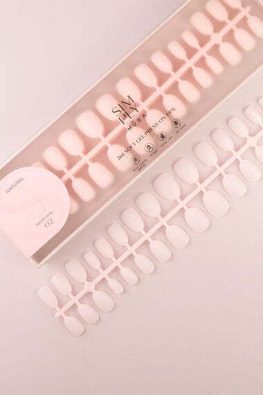 Soft gel press on Tip Natural Short Oval 02